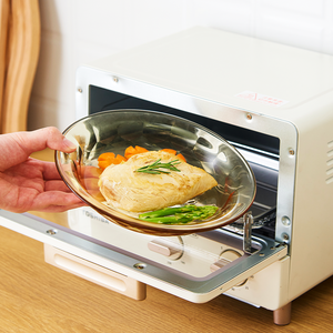 Cao Boron tấm kính nướng món ăn Trọng lượng nhẹ Vòng nướng cá Tấm đặt cho nhà lò vi sóng lò nướng và cắm trại - Product Image 4
