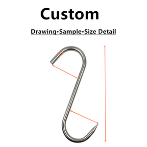 Thép không gỉ butcher thịt Móc cho treo nóng và lạnh hút butchering săn bắn nhà bếp đậm và dài S móc - Product Image 6