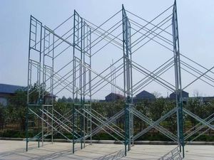 Andamio de estructura en H, andamio de estructura de acero galvanizado móvil con ruedas, construcción de escalera de tipo moderno - Product Image 6