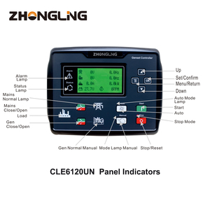 Controller Genset CLE6120UN zhonging CLE6110UN modulo di controllo avvio automatico datakom per parti del generatore muslimate per gruppo elettrogeno - Product Image 3