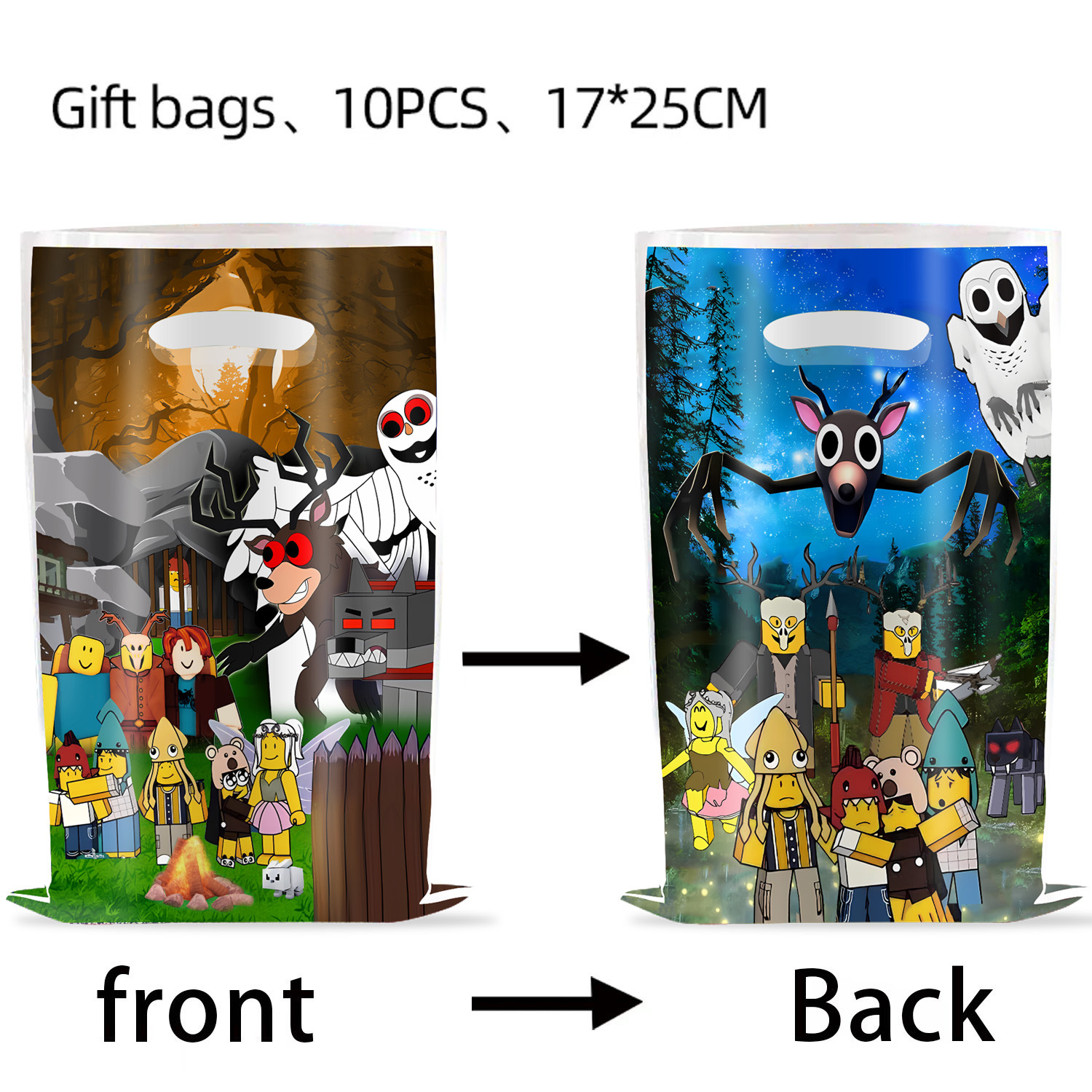 Sacs cadeaux 10 pièces