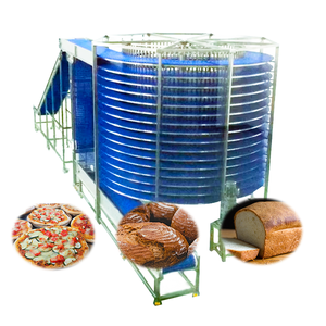 Modular Belt Multi-layer Spiral Cooling Tower Conveyor for Alfajores Bakery Dough Toast Bread Pizza Cake Biscuit