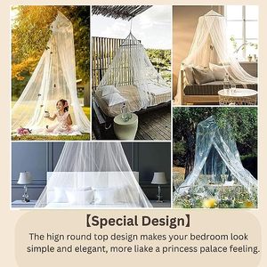 Mosquito <strong>Net</strong> for Bed, Extra-Long Bed Canopy for Girls Coverage Mosquito Bed <strong>Net</strong> <strong>Essential</strong> Summer Netting Cover for Home Outdoor - Product Image 2