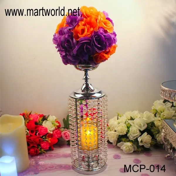 Stylish design candle holder crystal centerpiece for wedding events aisle party backdrop decoration ideas(MCP-014)