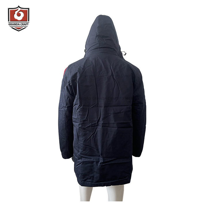 Black Long Sleeve Workwear Garments  Safety Winter Jacket 3