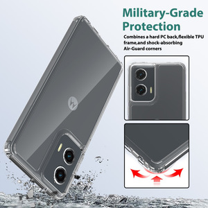 เคสโทรศัพท์แบบใสฝาครอบ360 ° สำหรับ Motorola EDGE 40 /G84ป้องกันการตกและป้องกันรอยขีดข่วนวัสดุ TPU กรอบใส - Product Image 6
