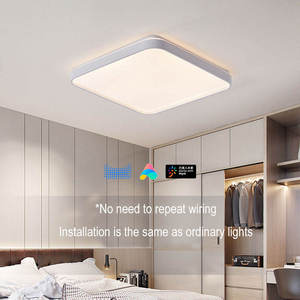 Luz de techo Led de diseño cuadrado de lujo para el hogar, salón y oficina, accesorios de lámpara de decoración de dormitorio para sala de estar sencilla e inteligente para interiores modernos