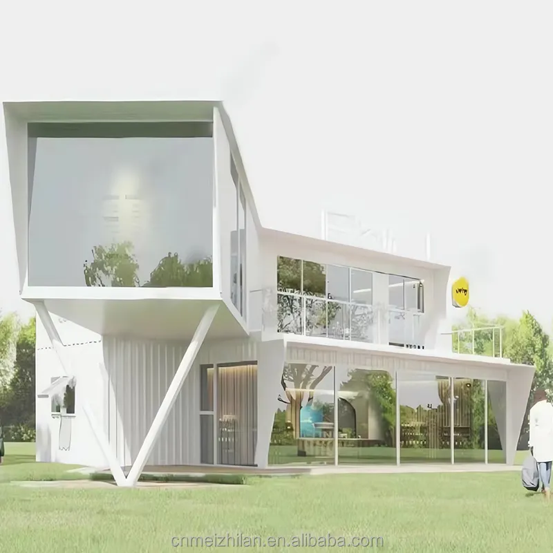 Maison de production d'énergie solaire préfabriquée isolée de luxe, conception de conteneurs, matériaux de maisons conteneurs