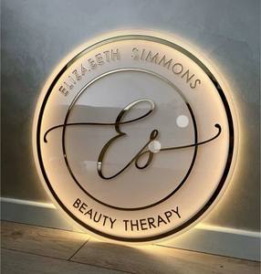 Gold Metal Letters Business Shop Signs 3d Acrylic logo Custom <strong>Led</strong> Channel Backlit Store Outdoor Wall Advertising
