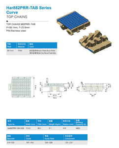 Hailise Har882PRR-TAB Serie Kromme Top Ketting Tafelblad Transportband Ketting - Product Image 4