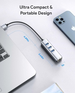 USB 3.0 Gigabit Ethernet Adapter Scheda di Rete con 3 Porte USB 3.0 HUB per PC Desktop e Laptop e Notebook E più - Product Image 6