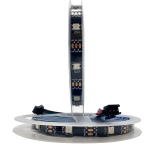 WS2812B WS2811 144LED/M indirizzabile RGB striscia LED 5V luce flessibile programmabile con opzioni PCB bianco nero