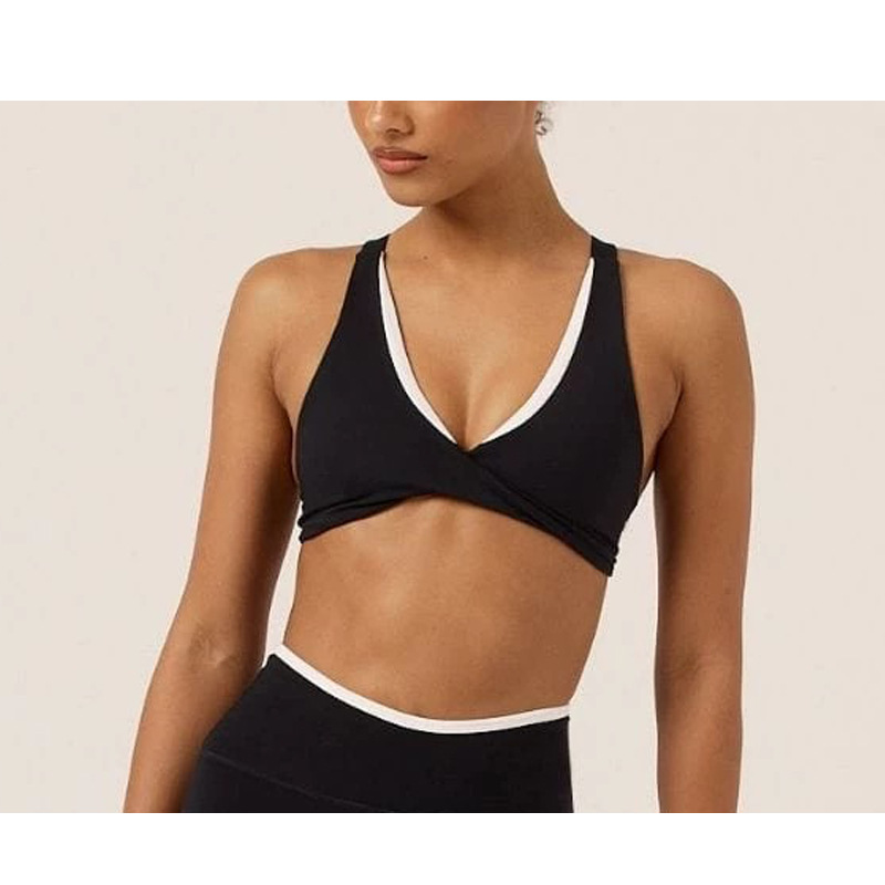 Black Cross Bra