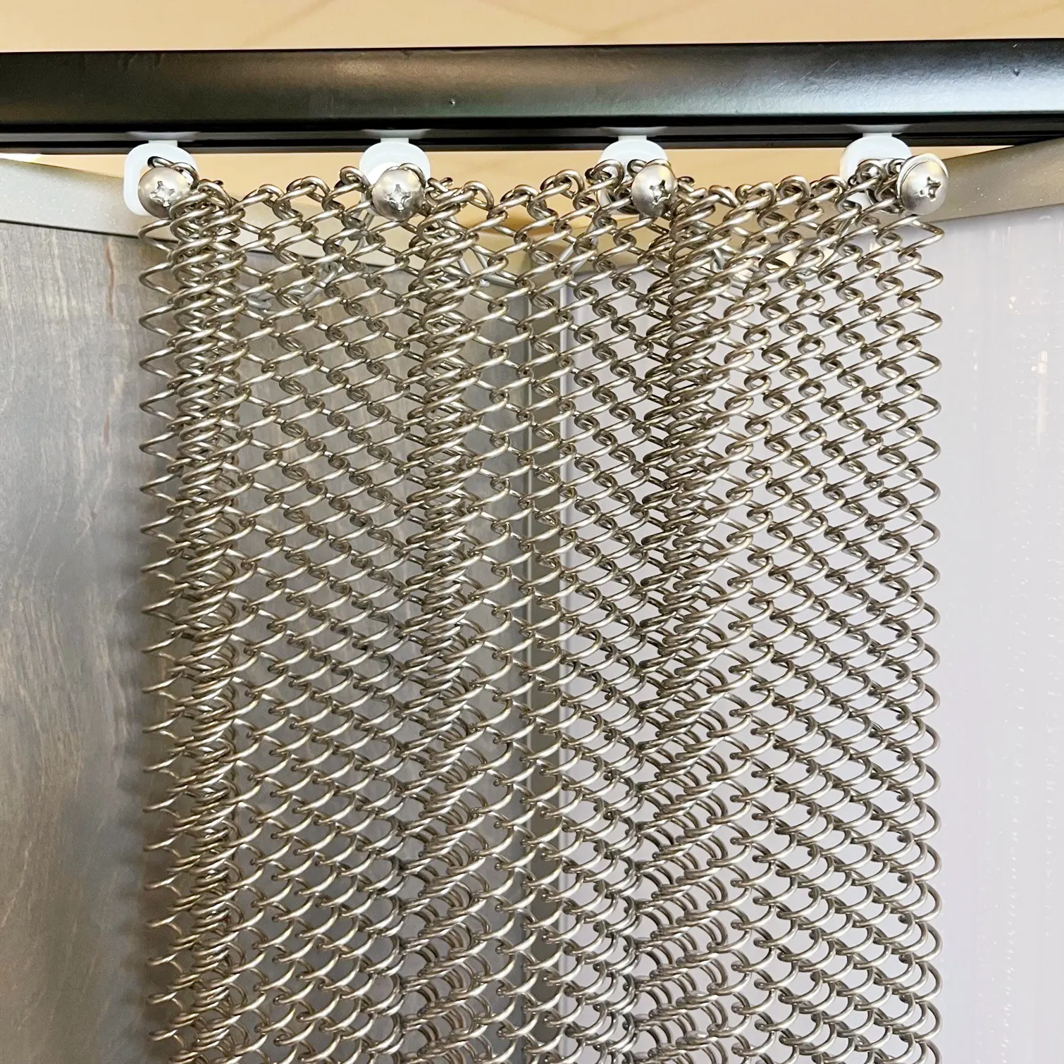 Cortinas de red de alambre tejido decorativo de Metal, cortina de partición de mampara de malla metálica