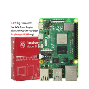 Kostenloses Netzteil Raspberry Pi 4 Modell B Entwicklungs platinen 1GB RAM Original Raspberry Pi 4B Pi4 RASPBERRY PI 4 B 1GB