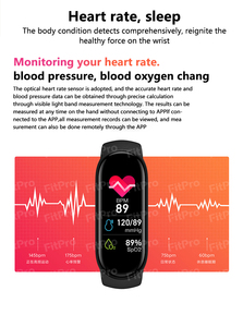 Eraysun thời trang M6 tập thể dục đồng hồ thông minh Vòng đeo tay nhịp tim Android thông minh đồng hồ Đồng hồ 2023 ban nhạc 6 - Product Image 6