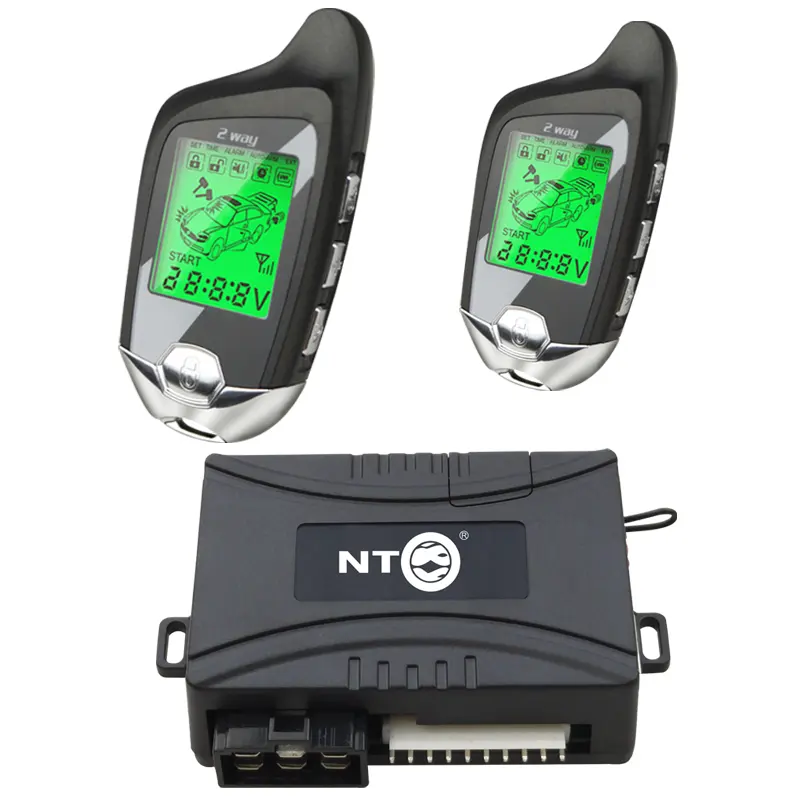 Sistema de alarma bidireccional para coche, dispositivo de seguridad con pantalla LCD NTO, con arranque de motor remoto