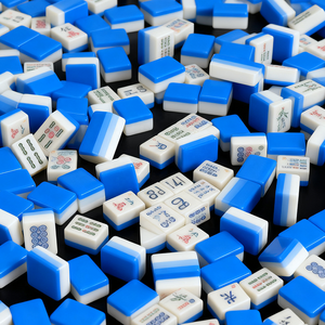 Bán buôn vancor mô hình 176 sang trọng 4 người chơi tùy chỉnh lớp mỹ mahjong gạch ánh sáng màu xanh Acrylic Bộ - Product Image 1