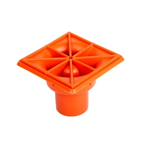 <strong>OSHA</strong> Orange Square Rebar Safety Caps Molded with Concave Reinforced Steel Plate
