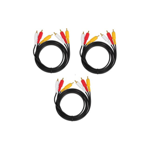 OEM <span class=keywords><strong>3</strong></span> <span class=keywords><strong>RCA</strong></span>公对公电缆AV音频视频复合优质DFC RG59立体声电缆，用于家庭影院DSS接收器<span class=keywords><strong>S</strong></span>-<span class=keywords><strong>Video</strong></span> VCR 5FT
