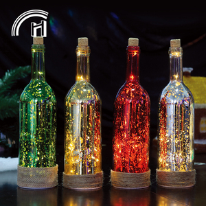 Luz de led para garrafa, decoração de vinho e vidro personalizada