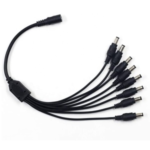 1 ila 8 yollu 1 dişi 8 erkek 5.5x2.1mm DC güç kaynağı Splitter kablo için güvenlik kamerası LED şerit - Product Image 5