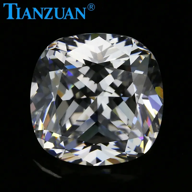 6A qualità Bianco taglio Cuscino Sintetico Diamante per cubic zirconia cz pietra