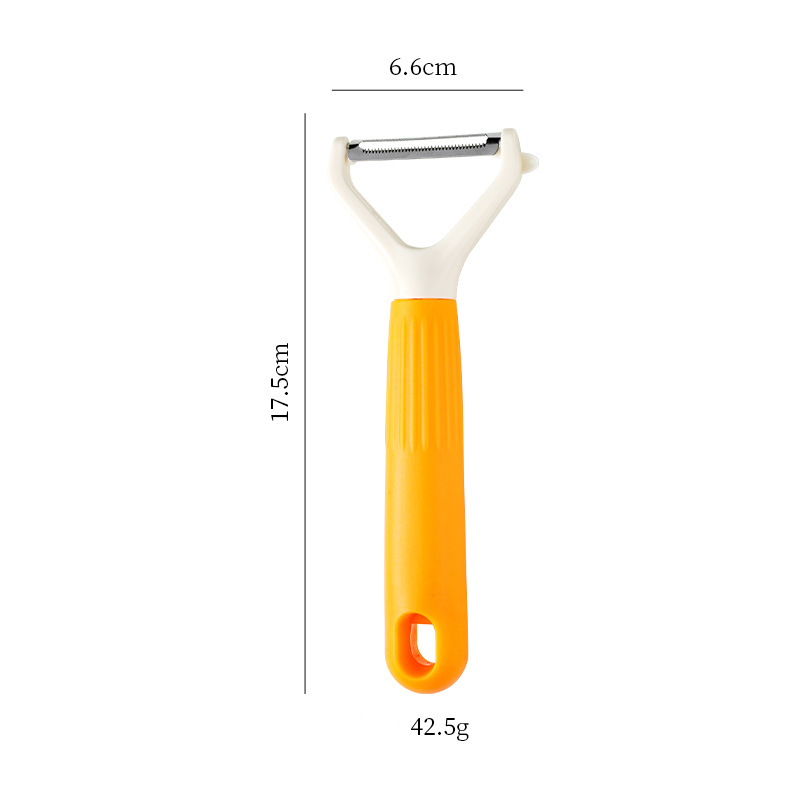 Serrated yellow Y-shape