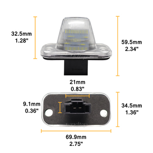 License Number Plate Tail Lamp for Volkswagen <strong>VW</strong> T4 Transporter Syncro CAMPMOB Passat B5 <strong>B6</strong> Caddy Touran Jetta Syncro <strong>LED</strong> Lamps