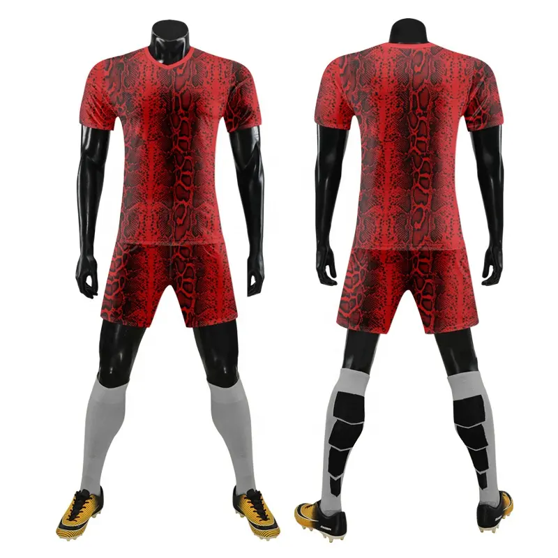 Atacado Custom Football Jersey Tailândia Camisa De Futebol Imprimir Nome Número Logo Club Soccer Uniform Designs Com Bolso WO-X1030