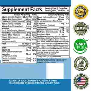 Suplemento de refuerzo cerebral 40 en 1 para Focus Memory Clarity Energy Función cognitiva avanzada con cápsulas de salud cerebral DMAE