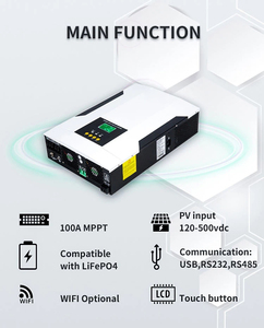 离网太阳能逆变器5.5kw 48V 230VAC输出最大PV 450V输入支持锂电池内置MPPT 100A充电器控制器 - Product Image 4