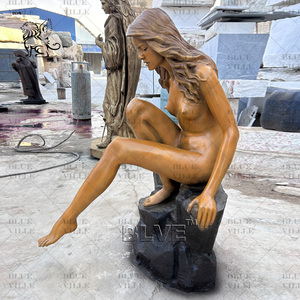 Blve ngoài trời Vườn kim loại nghệ thuật người phụ nữ bức tượng cuộc sống Kích thước đồng cô gái tượng đúc đồng Khỏa Thân người phụ nữ Điêu Khắc - Product Image 2