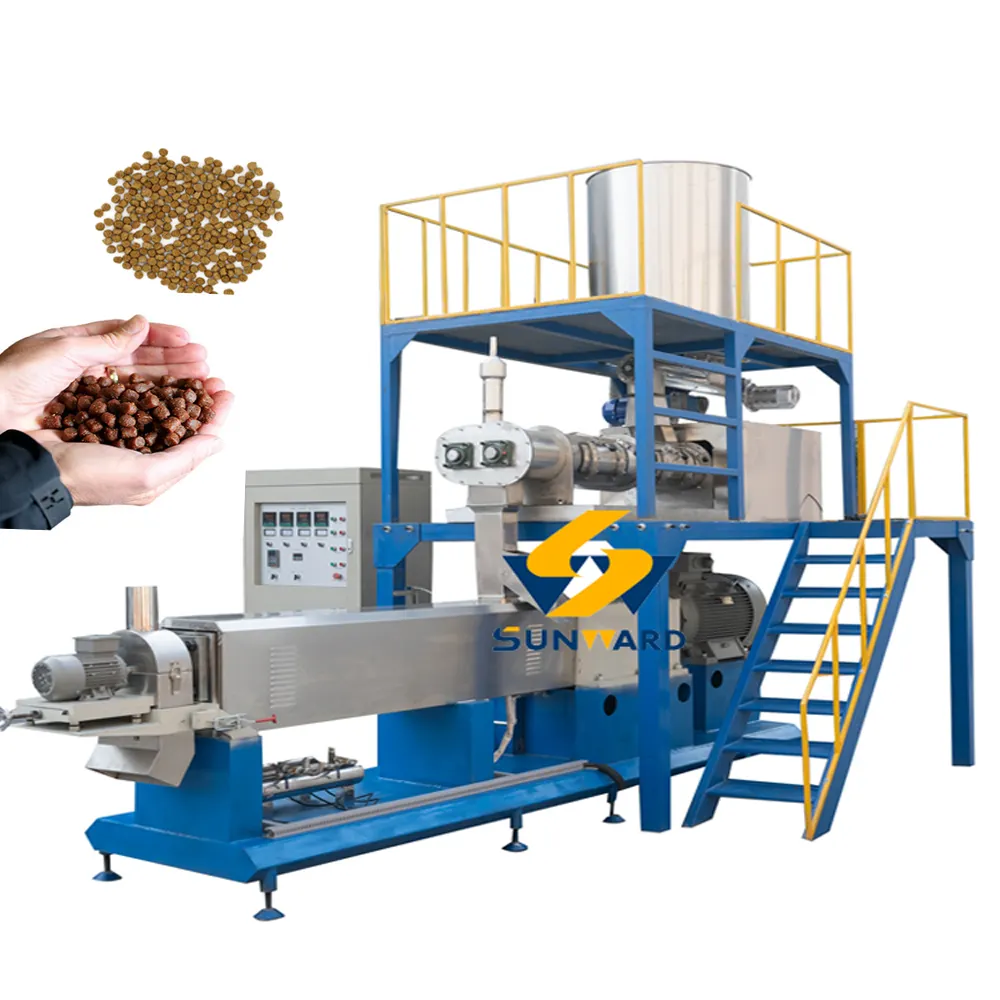 Automatic fish feed mill plant cost floating Sinking Feed Pellet Equipment catfish food pellet plant