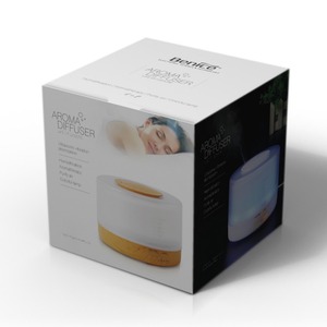 Bester weißer Aroma diffusor mit Holzmaserung Ultraschall EU Auto Aroma Diffusor Natürlicher Aroma Luftbe feuchter für den Hausgebrauch