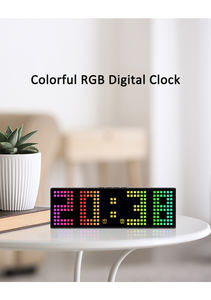 Новое поступление, простые RGB-часы с будильником, двухцелевые цифровые часы, светодиодные настольные часы - Product Image 5