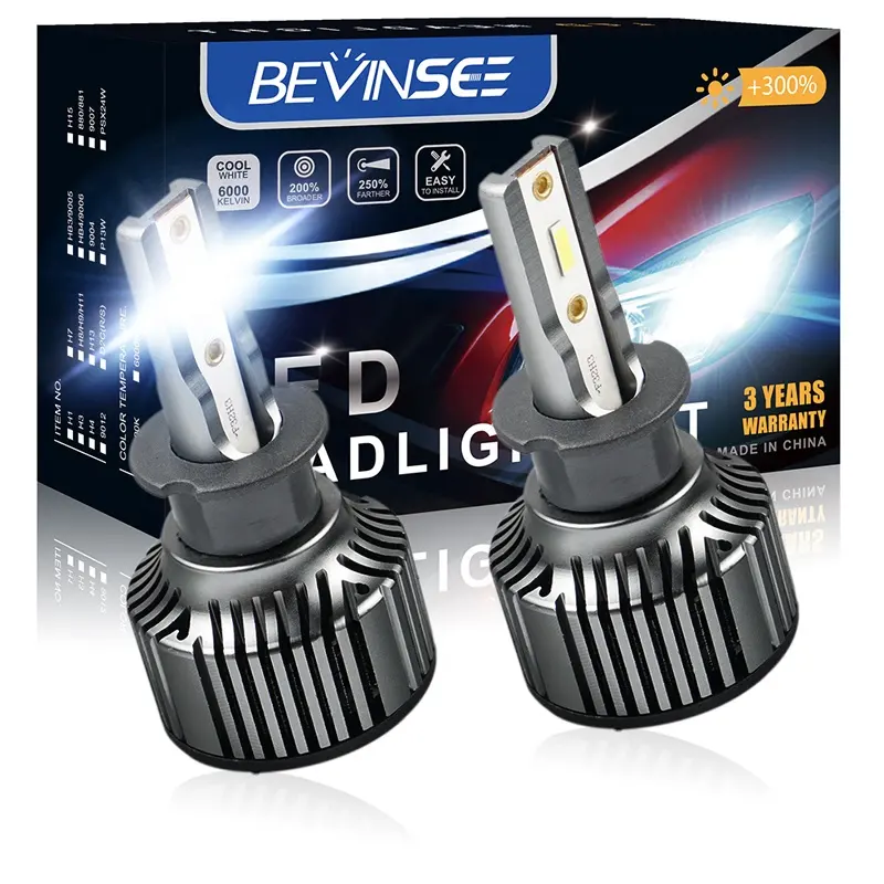 Bevinsee 50W 6000K 2X H3 LED Đèn Pha Tự Động Sương Mù Ánh Sáng H3 Bóng Đèn Cho Subaru Impreza 1998-2007 Di sản 2000- 2006 2007