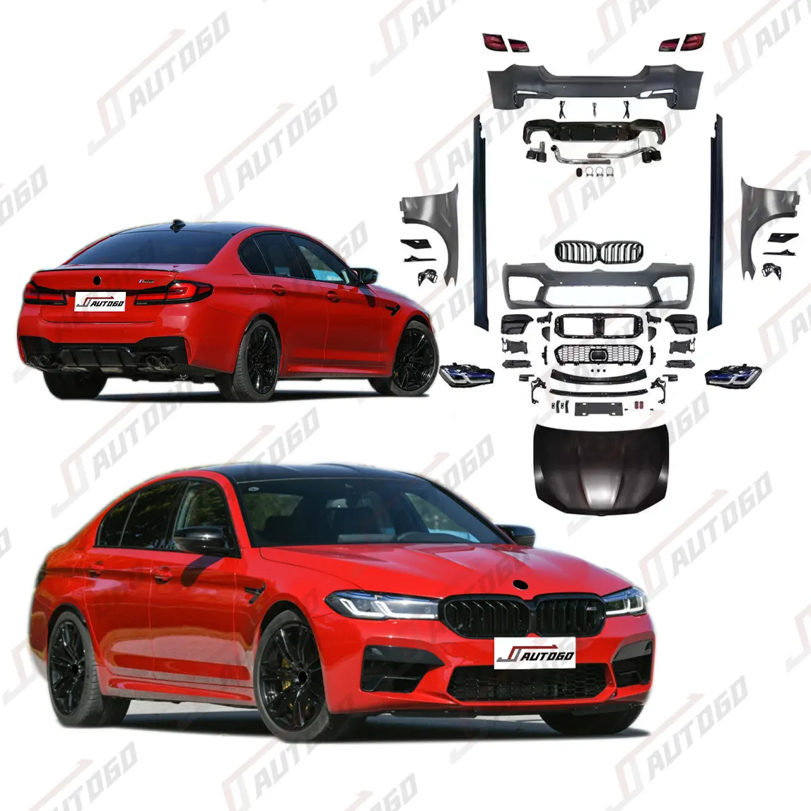 Auto Facelift Refit Body Kit für BMW 5er F10 2010-2017 Update für Racing M5 G30 Style Front Hecks toß stangen baugruppe Rock