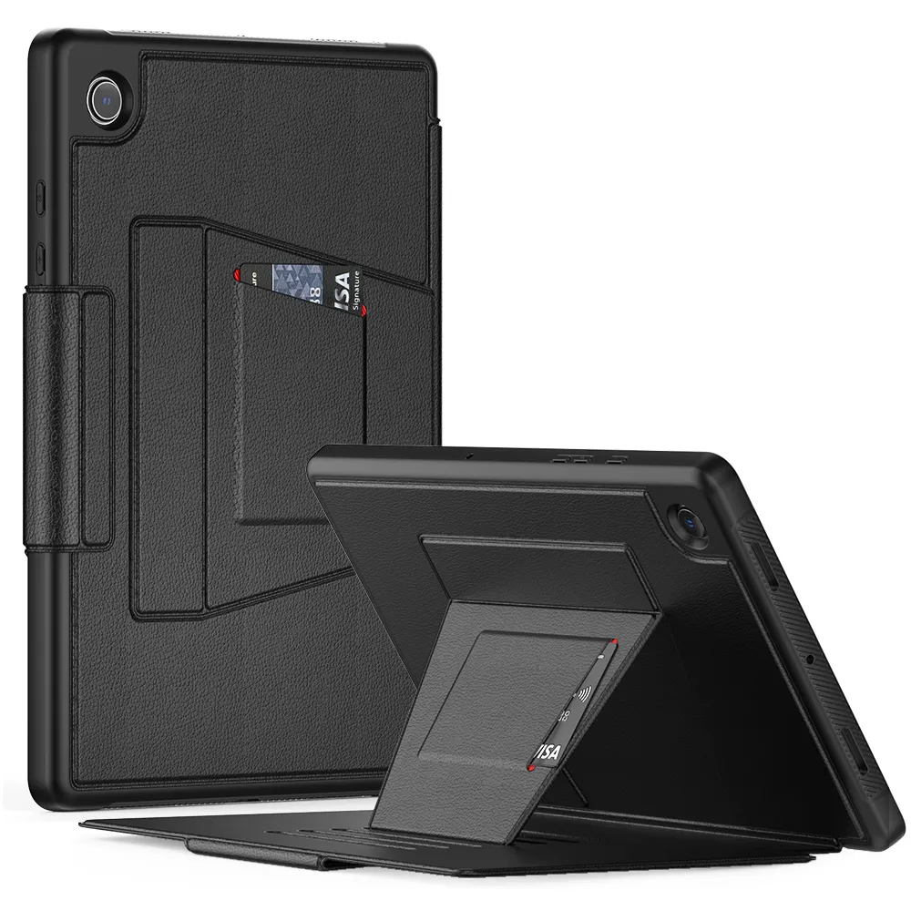 Slimme Portemonnee Boek Lederen Hoesje Voor Samsung Tab A8 10.5 2022 Warmte Dissipatie Honingraat Verdediger Case