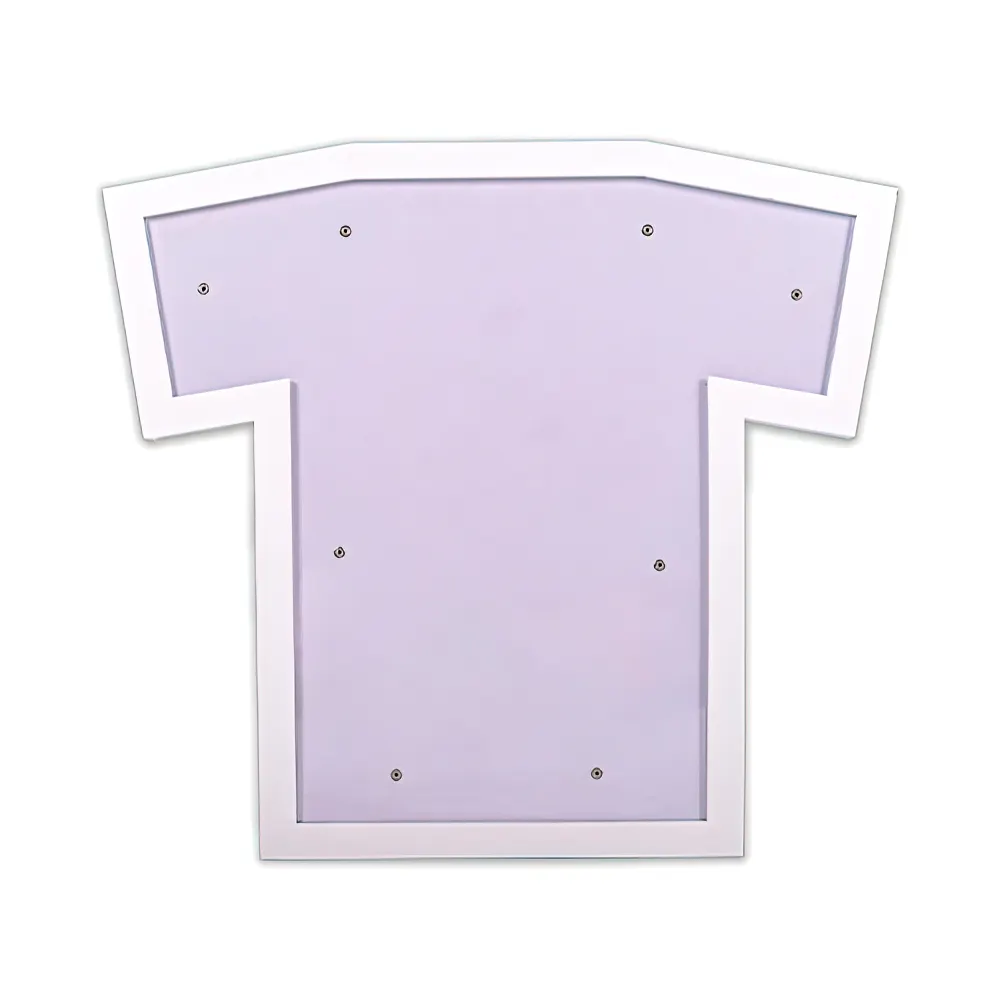 T-shirt original de Exibição Em Forma de Caso Branco Moderno Photo Frame com Cabide