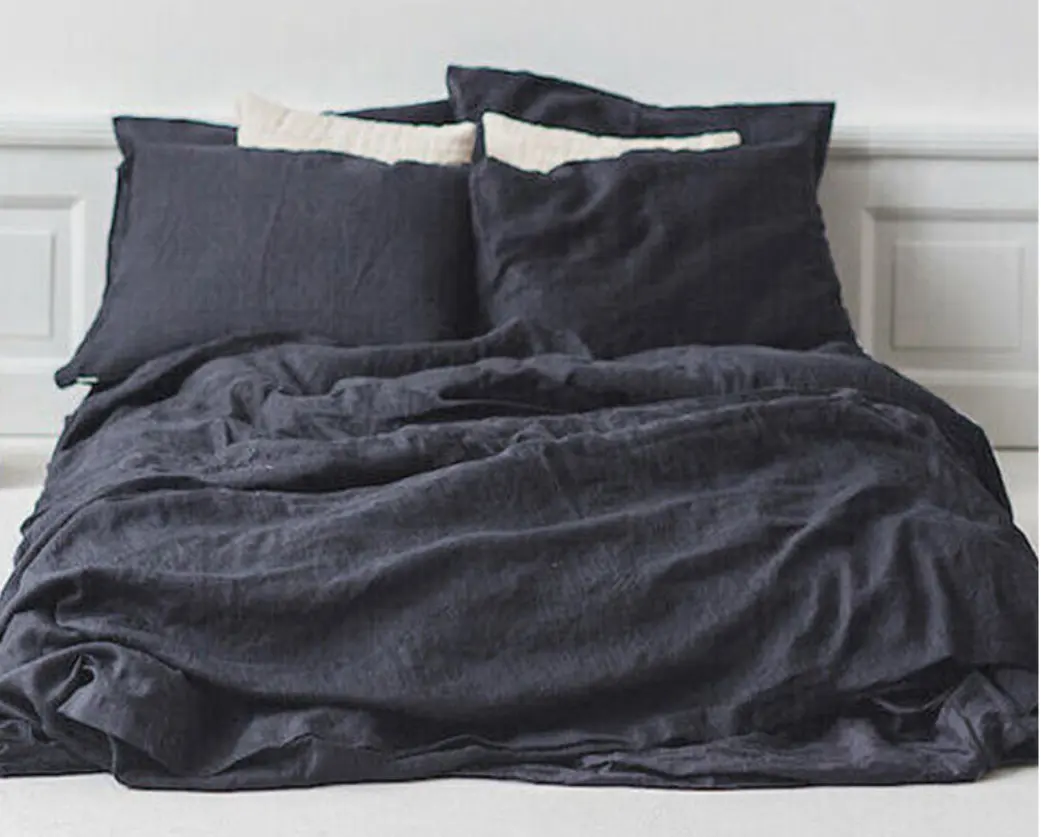 Parure de lit en lin pur, matériaux bruts importés de la france, parure de lit complète, literie d'été fraîche