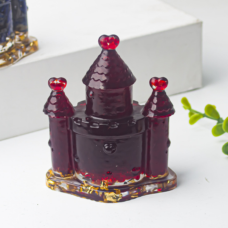 Verre émaillé rouge coloré
