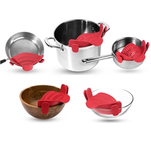 Silicone Kitchen Accessories <strong>Strain</strong> <strong>Pot</strong> Pasta Strainer Adjustable Silicone Clip on Strainer for <strong>Pots</strong> Pans Bowl Kitchen Colander - Product Image 1