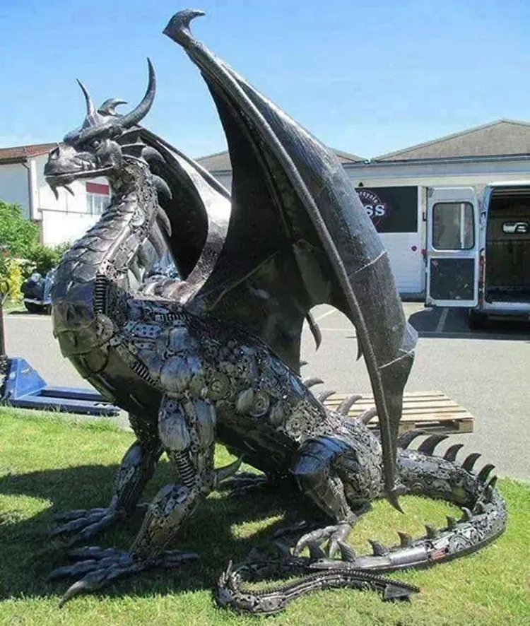 factory customized western myth animal sculpture outdoor large bronze dragon statue