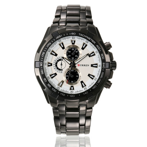 2 black case white dial