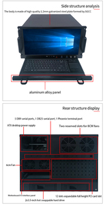Gabinete de computadora industrial montado en rack con pantalla táctil de 7U de 18,5 pulgadas con fuente de alimentación de Audio, chasis de Control Industrial - Product Image 5