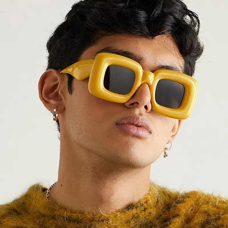 남성과 여성을위한 고품질 패션 디자이너 선글라스 야외 차양 큰 두꺼운 프레임 선글라스 멋진 파티 안경