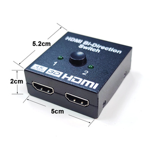 2 puertos 2 en 1 salida 4K interruptor divisor HDMI bidireccional 2x1 HDMI 2,0 4K60Hz interruptor bidireccional direccional 1 en 2 salida