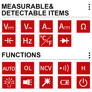 5.0'' Big Full Screen Displaying Auto-ranging 6000 Counts True RMS Digital Multimeter Multi Tester With NCV <strong>Detection</strong> <strong>Function</strong> - Product Image 3