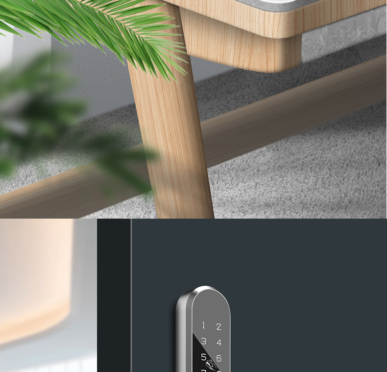 aluminium alloy lock room hotel apartment beautiful lock one-button unlocking control lock applet smart system electronic smarts